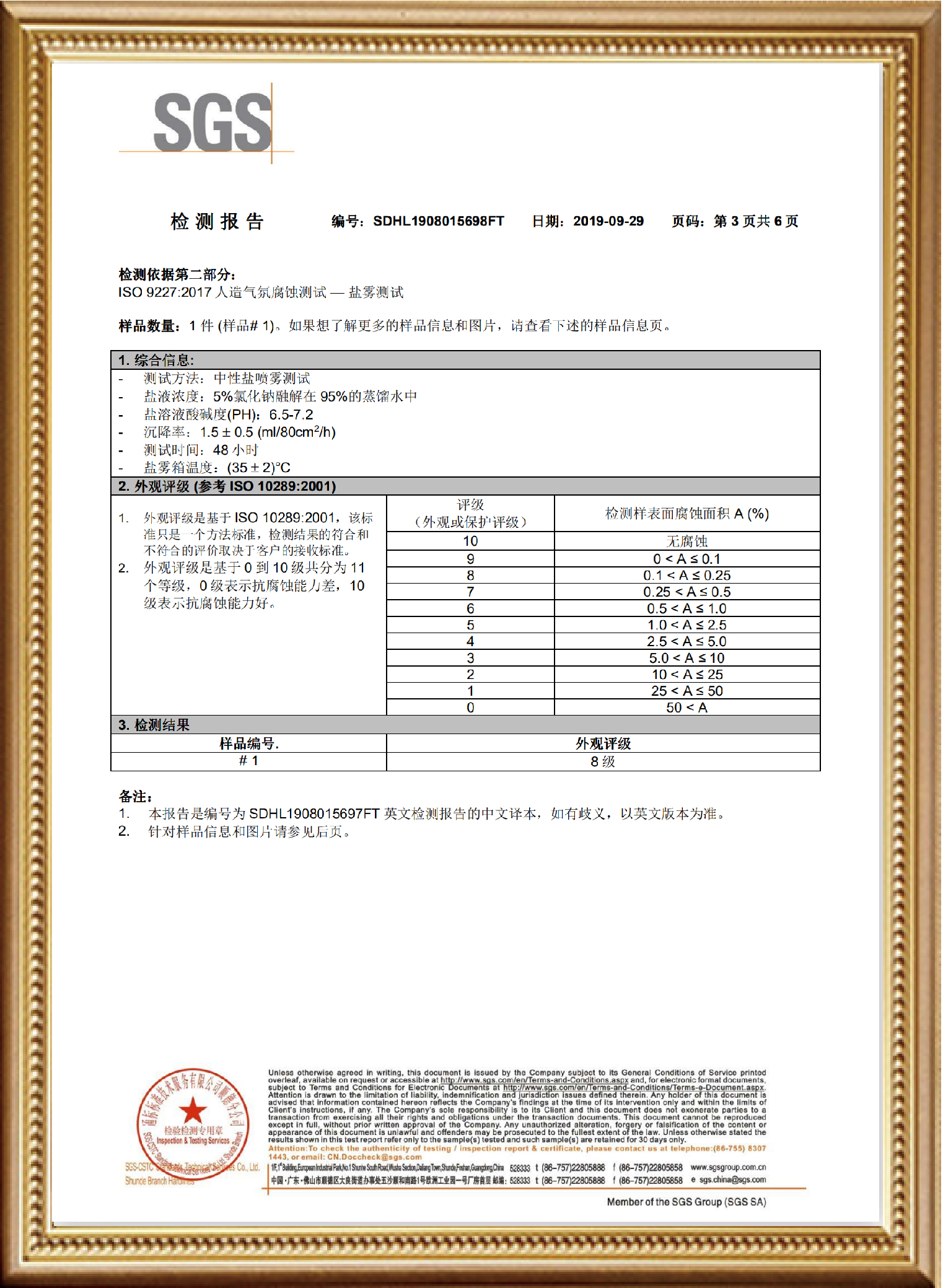 三节轨检测报告